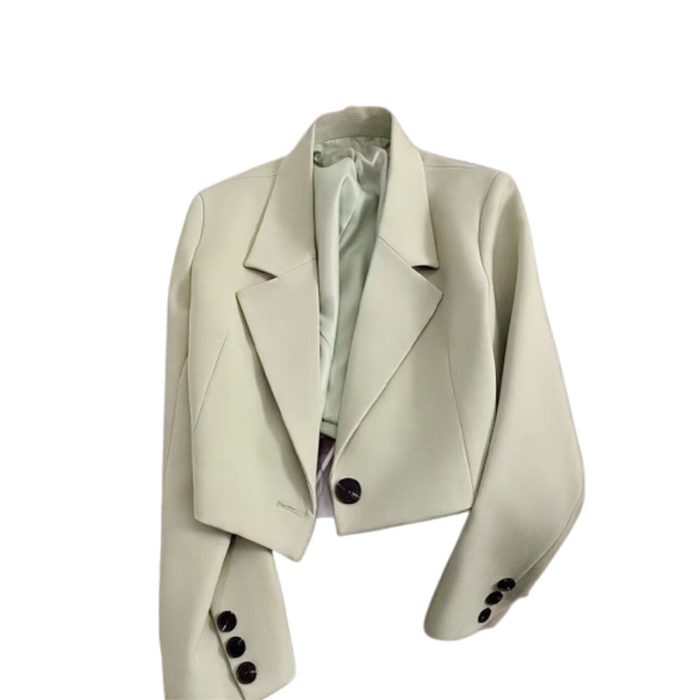 Single Button Long Sleeve Casual Blazers - Image 2