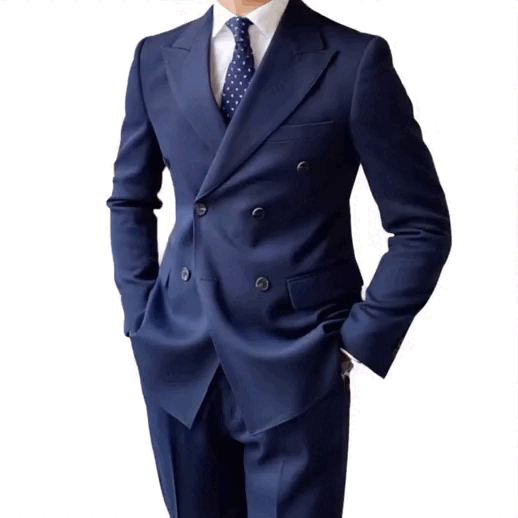 Double-Breasted Men'S Blazer