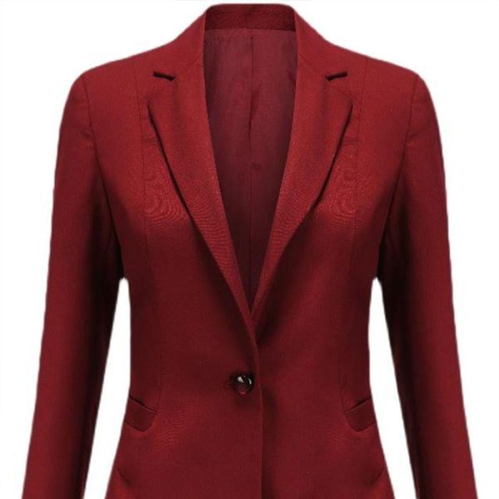 Shop Red Striped Blazer Dress - Image 2