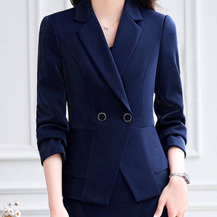 2025 Black Tweed Blazer For Women