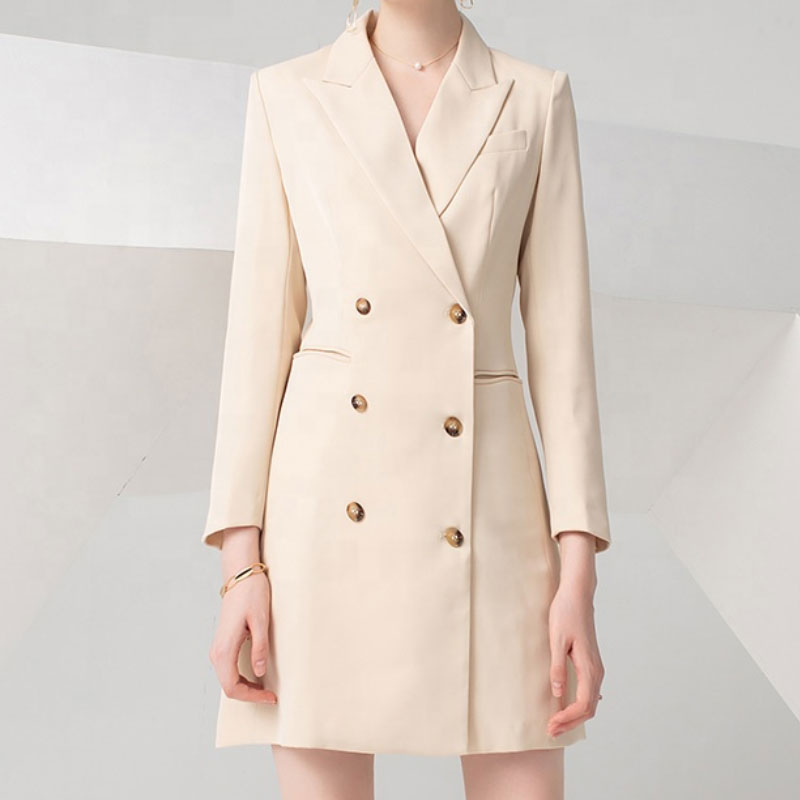 Plus Size White Blazer Dress