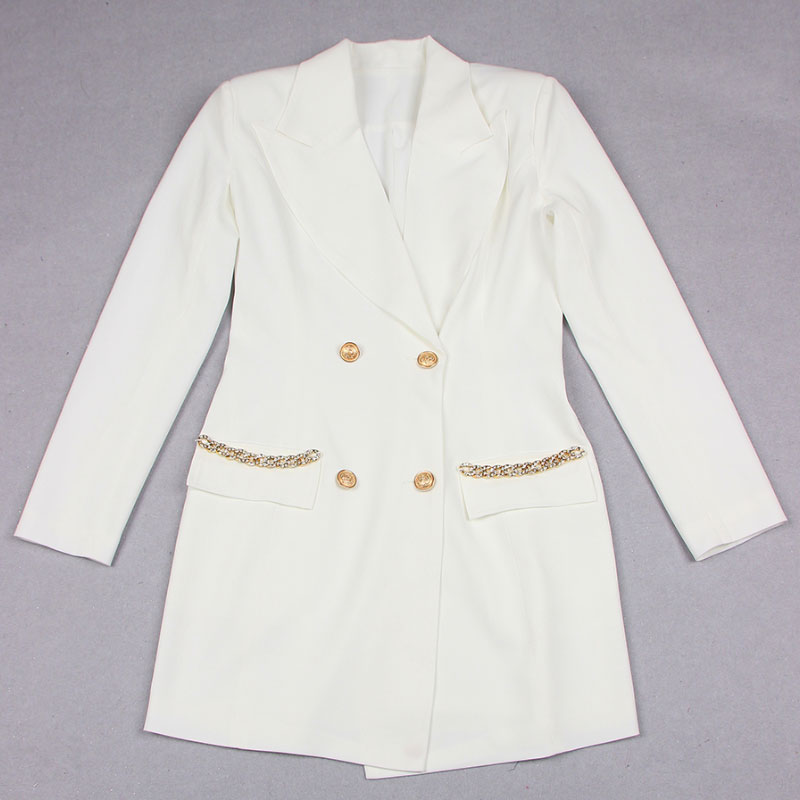 White Good American Blazer Dress