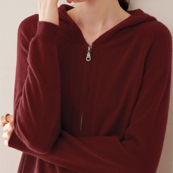 Cashmere Zip Hoodie - Image 2