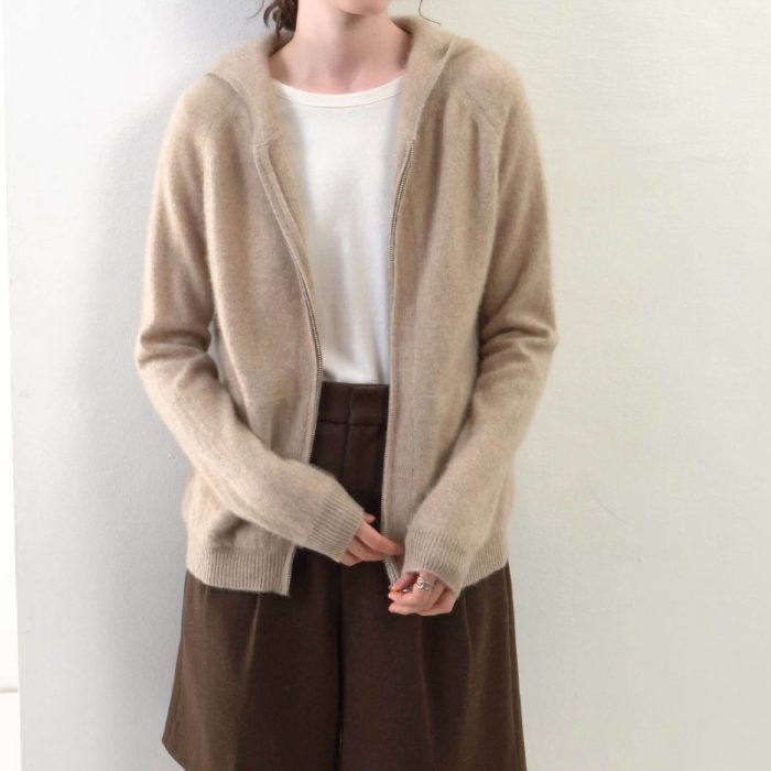 El Ladies Cashmere Zip Hoodie
