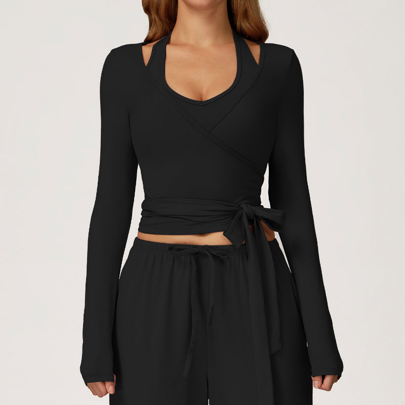 Yoga Wrap Top Long Sleeve​