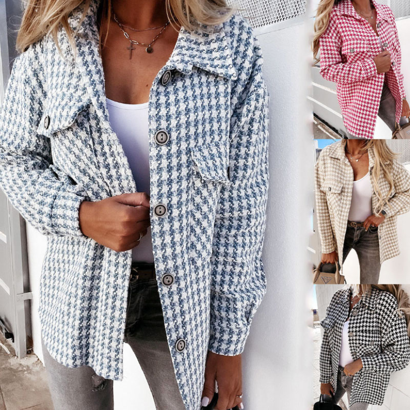 Houndstooth Jacket For Women