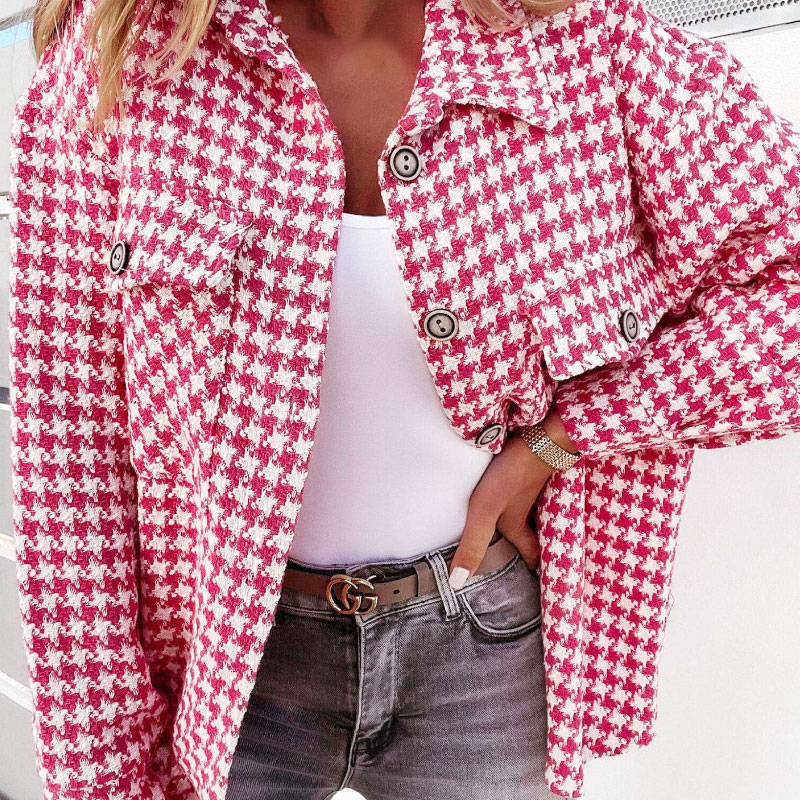 Houndstooth Jacket For Women