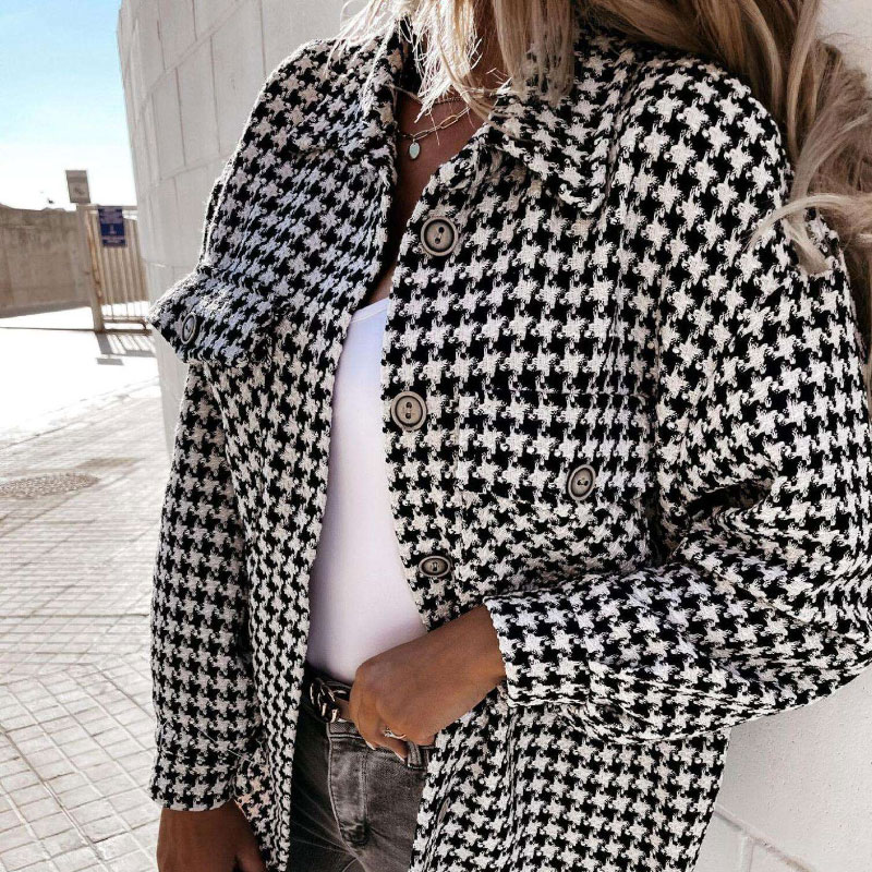 367 Women Houndstooth Jacket