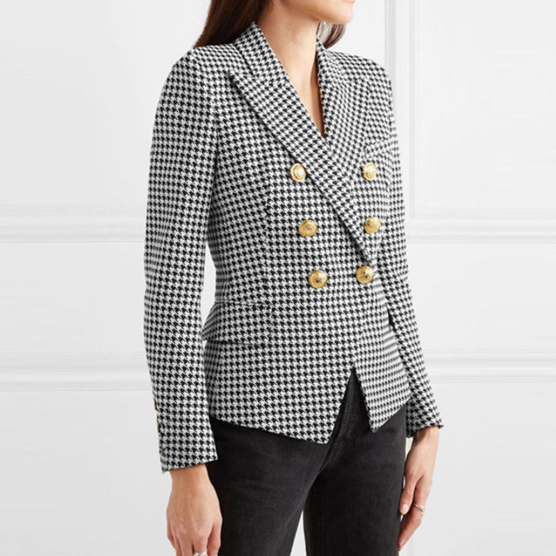 Plaid Blazer Women