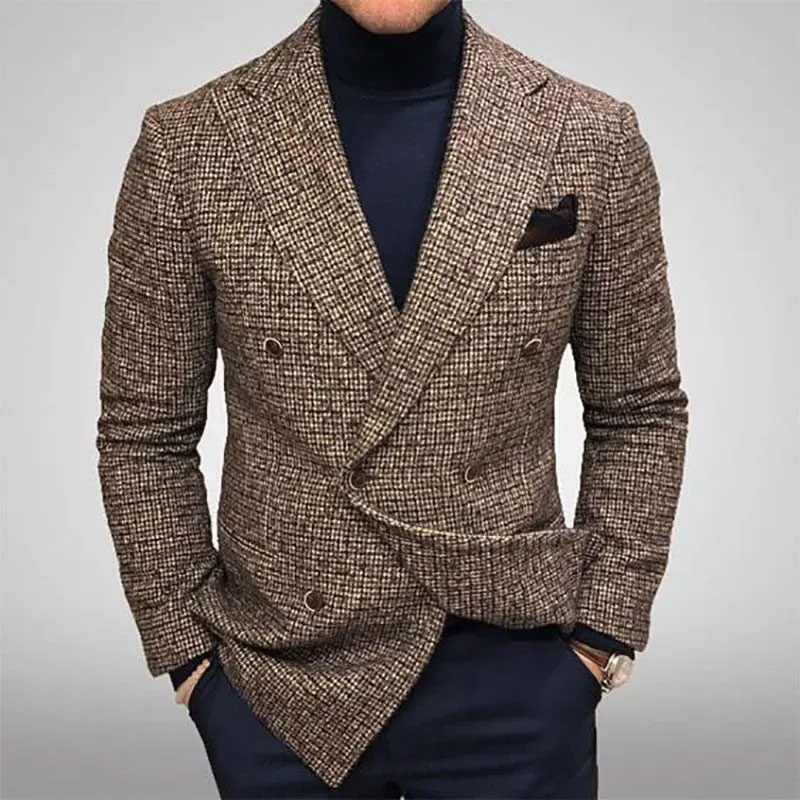 Plaid Blazer Men