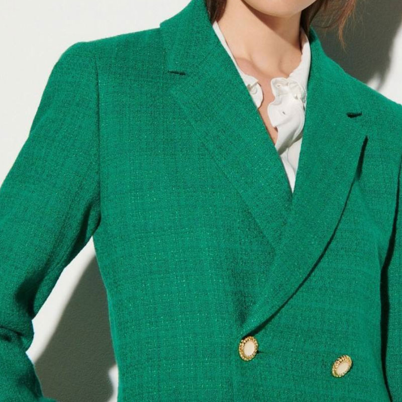 Green Plaid Blazer 