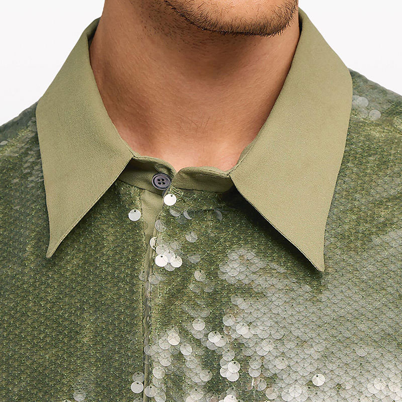 410 Custom Male Sequin Shirt