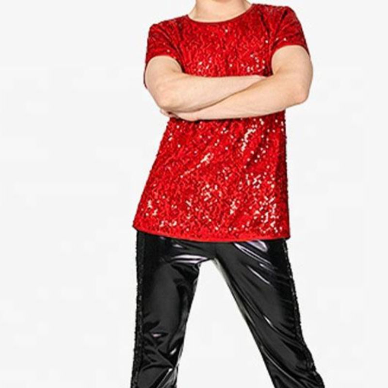 red sequin top