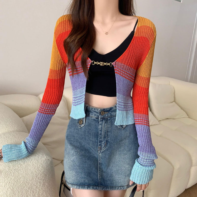 Colorful Knit Top Scottish nyt