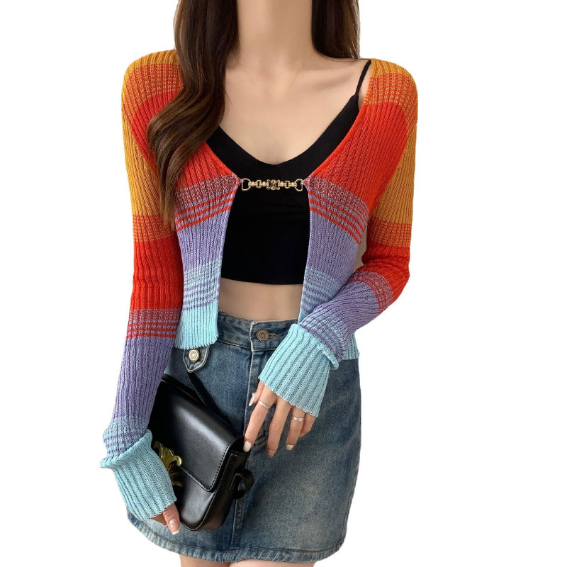 Colorful Knit Top Scottish nyt​