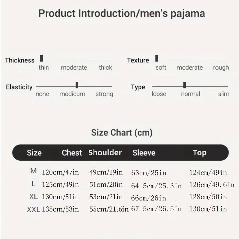 546 Mens Pajama Shorts Size Chart