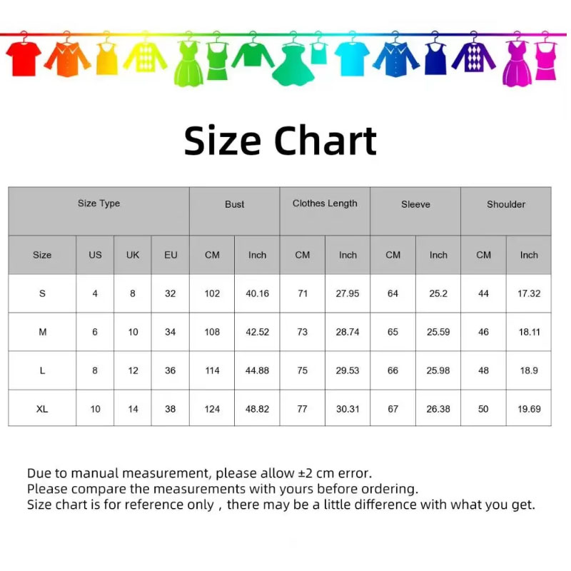 x-021 Gold Sequin Top Size Chart
