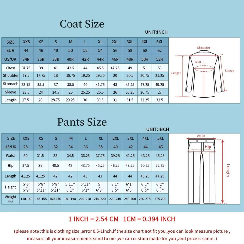 Felixing Clothes Size Chart