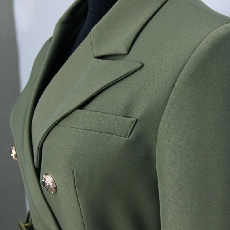 Green Blazer With Brown Shirt 