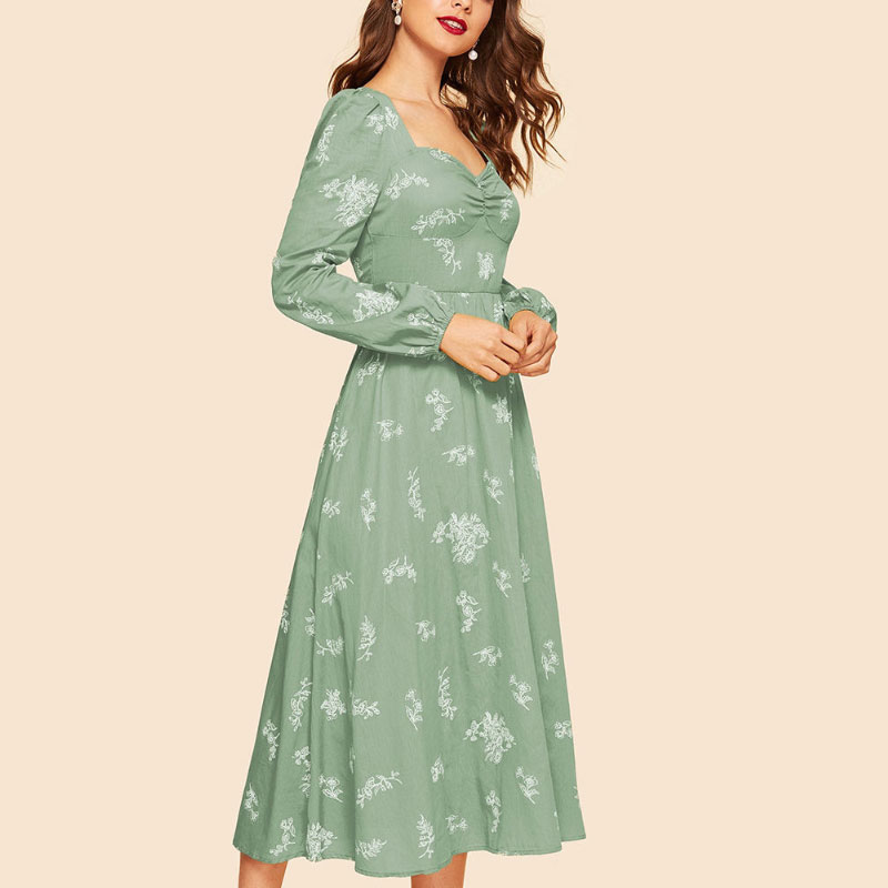 Dress Long Sleeve Midi 