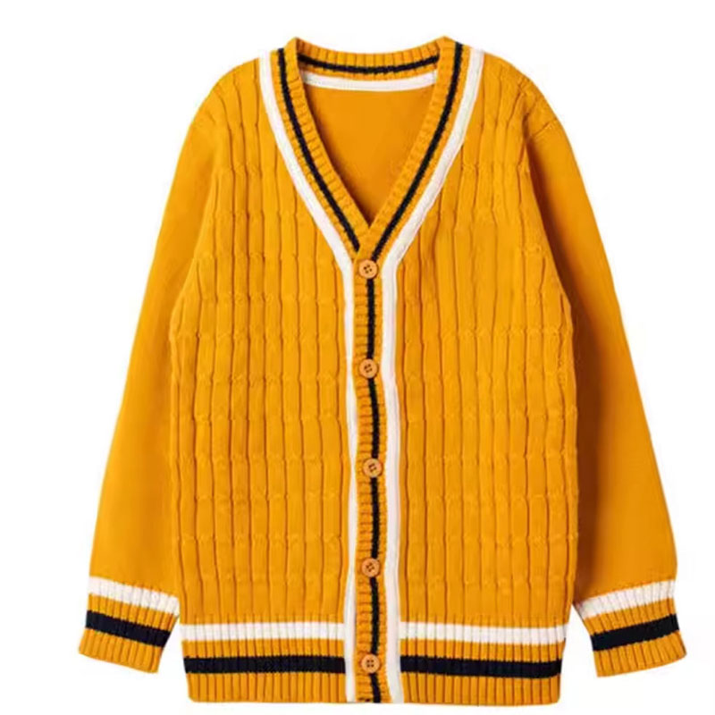 Yellow Cardigan Women's Clothing