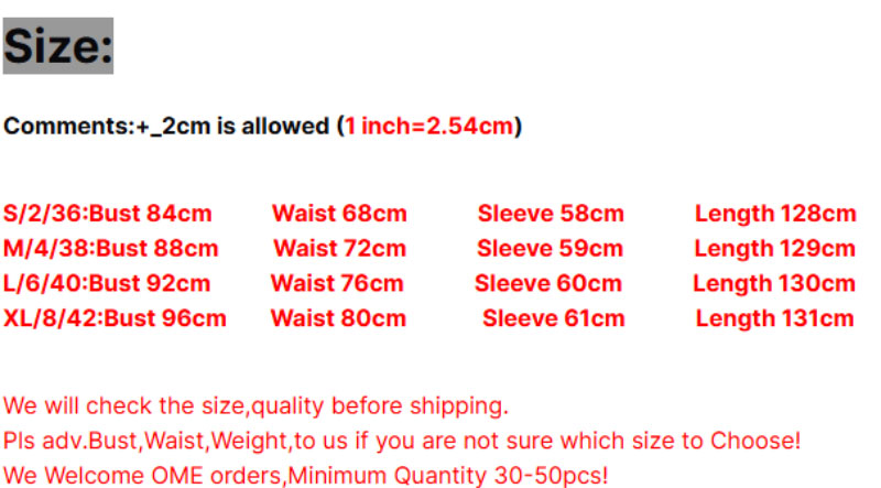 Black Polka Dotted Dress Size Chart