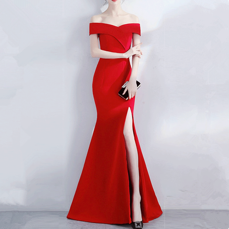 red wedding frock